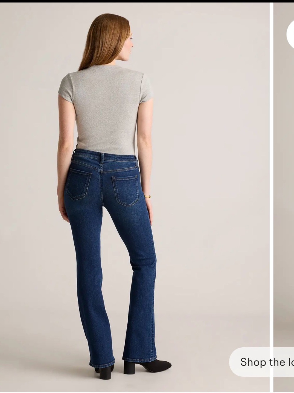 Quince Luna Stretch Flare Jeans in Midnight Blue